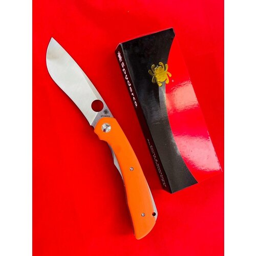 фото Нож складной туристический dharma spyderco для походов, оранжевый