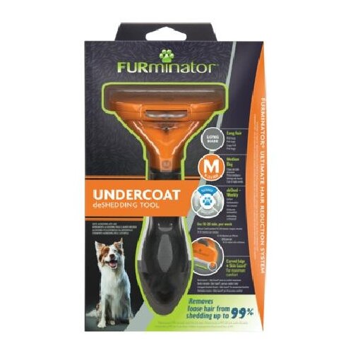 FURminator Фурминатор M для средних Собак с длинной шерстью 141068, 0,223 кг furminator dog undercoat m long hair 12 ya фурминатор для взрослых собак средних пород с длинной шерстью