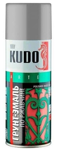 фото Краска аэрозоль KU-316002 грунт-эмаль по ржавчине (зеленый), шт.