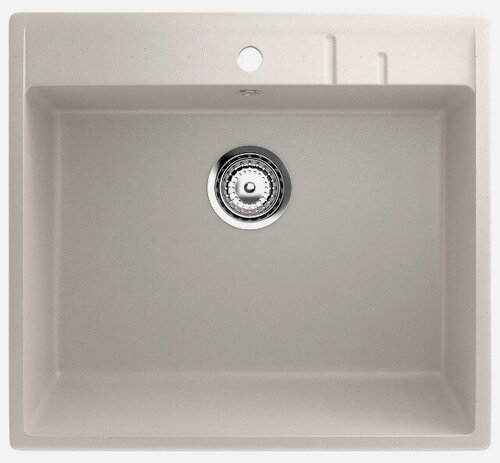 Изображение товара Каменная мойка для кухни врезная SURAGRAN S-15, 550*490мм, прямоугольник, цвет белый/Раковина для кухни