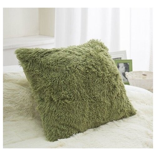 Подушка декоративная Травка олива