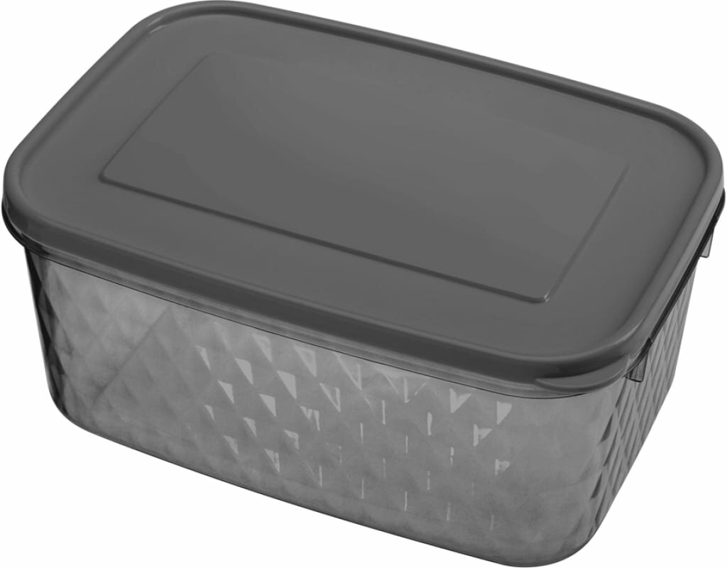 Контейнер для замораживания и хранения продуктов Phibo кристалл 1,3 л, черный - фотография № 1