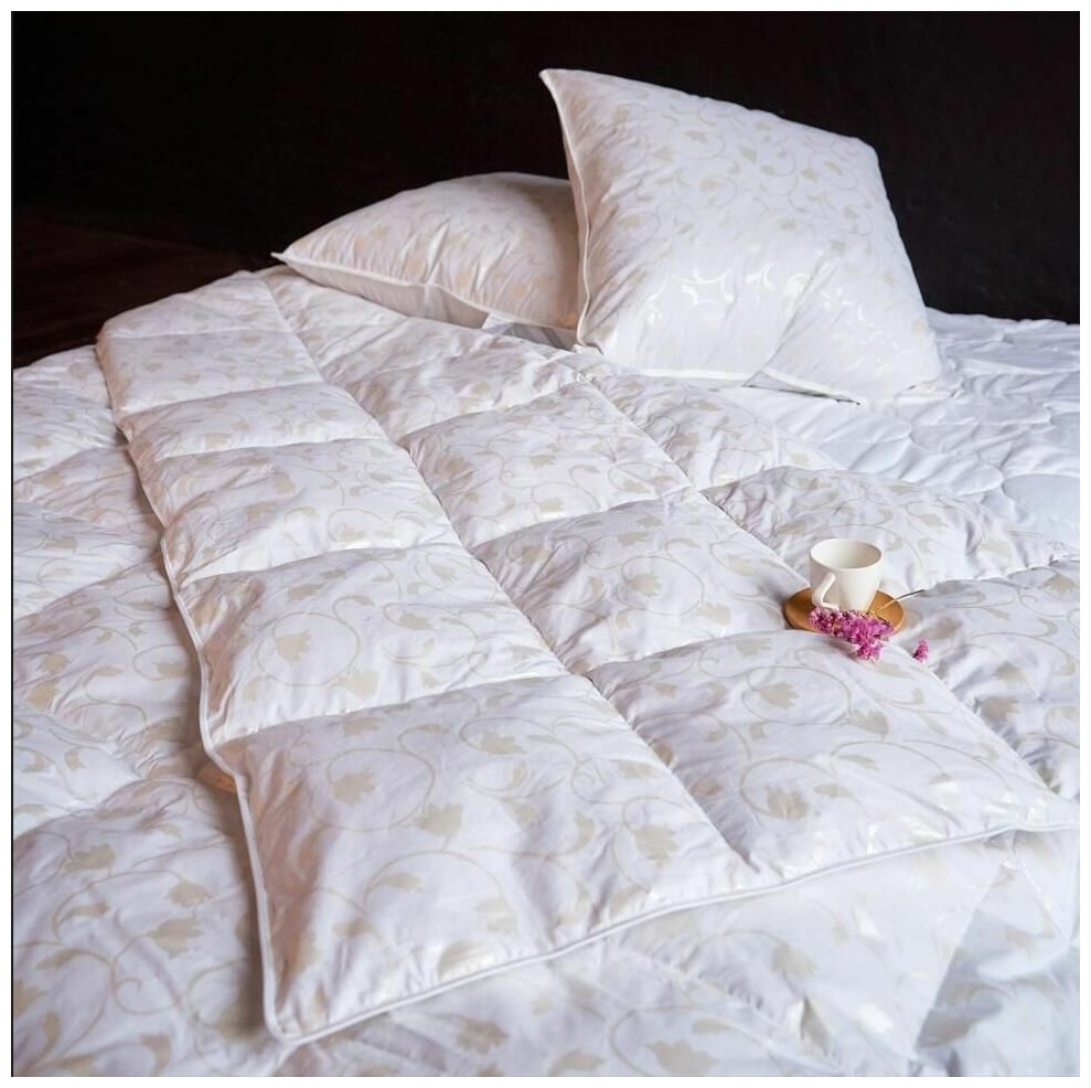 Одеяло пуховое, классическое, Чехол тик 100 % хлопок, двухспальное, 172х200