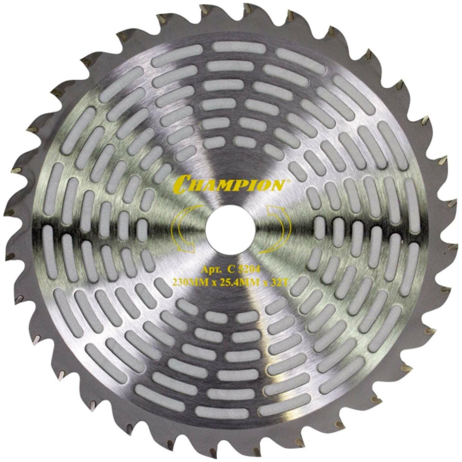 фото Нож для мотокосы / диск для триммера CHAMPION Super Light 230 мм х 25,4 мм, 32 зуба (твердосплавные зубья)
