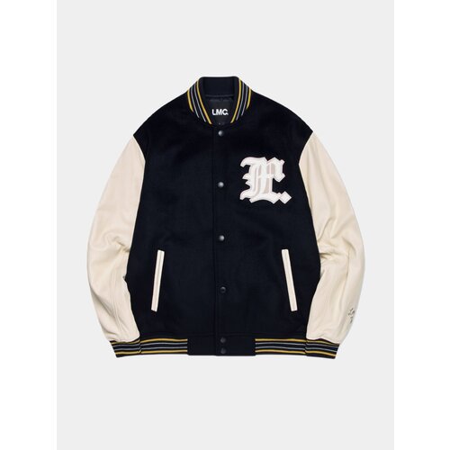 Бомбер LMC - Lost Management Cities Angel Wool Varsity Jacket, темно-синий, M