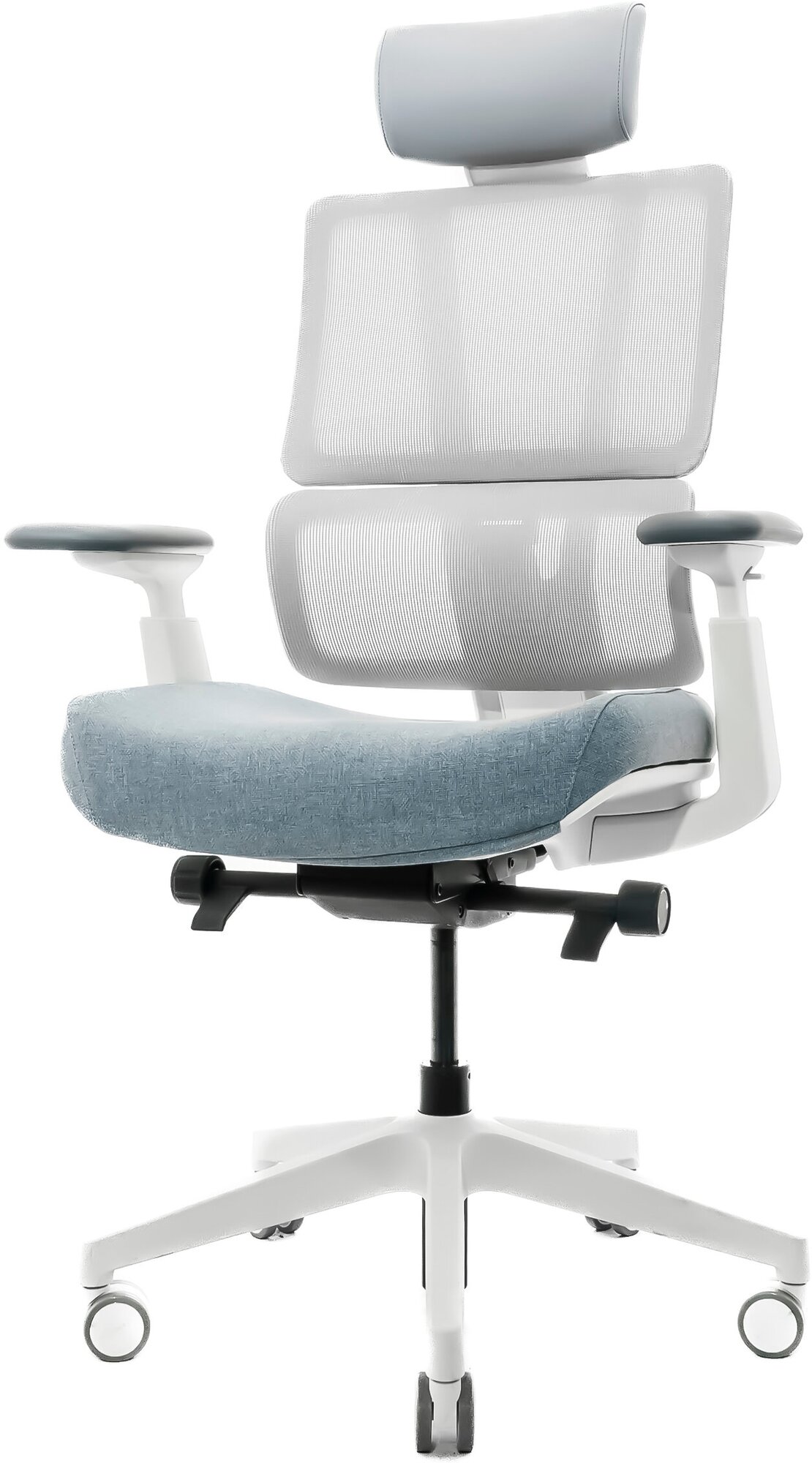 Эргономичное кресло G2 PRO, обивка серая, каркас белый
