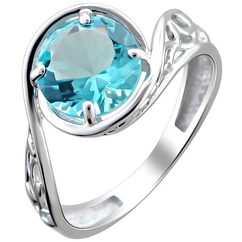 фото Эстет кольцо с 1 кристаллом swarovski из серебра с22к250131, размер 17