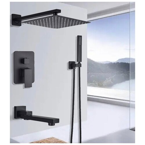 Душевая система скрытого монтажа с изливом