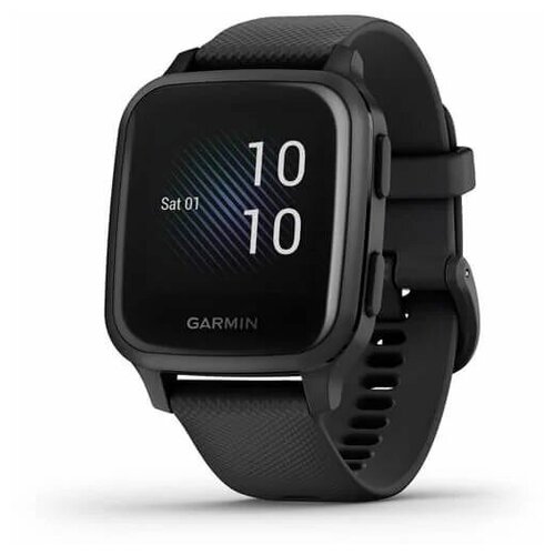 Беговые часы Garmin Venu Sq Music Edition черный с серым алюминиевым безелем Черный 2499000₽