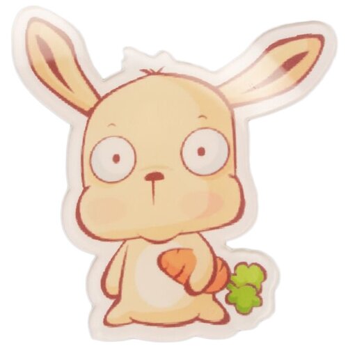 фото Значок бижутерный зайчик (замок-булавка, желтый) 51413 otokodesign