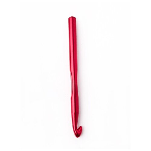 фото Крючок для вязания алюминиевый 12,0 мм., 15см., al-ch04, maxwell, красный