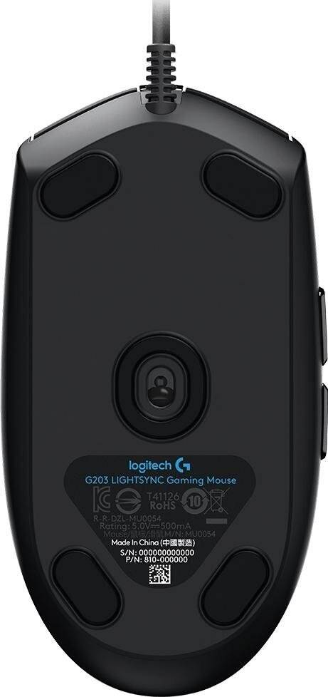 Мышь Logitech G203, черный (910-005796) - фото №4