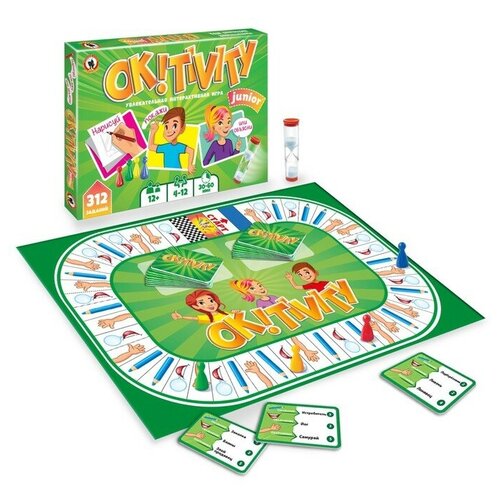 Настольная игра OK! TIVITY, Junior настольная игра каркассон junior арт 915306 шоколад кэт 12 для геймера 60г набор