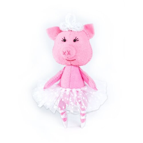 Кукла Перловка Набор для создания игрушки из фетра Свинка Балеринка (ПФД-1064) 15.5 см