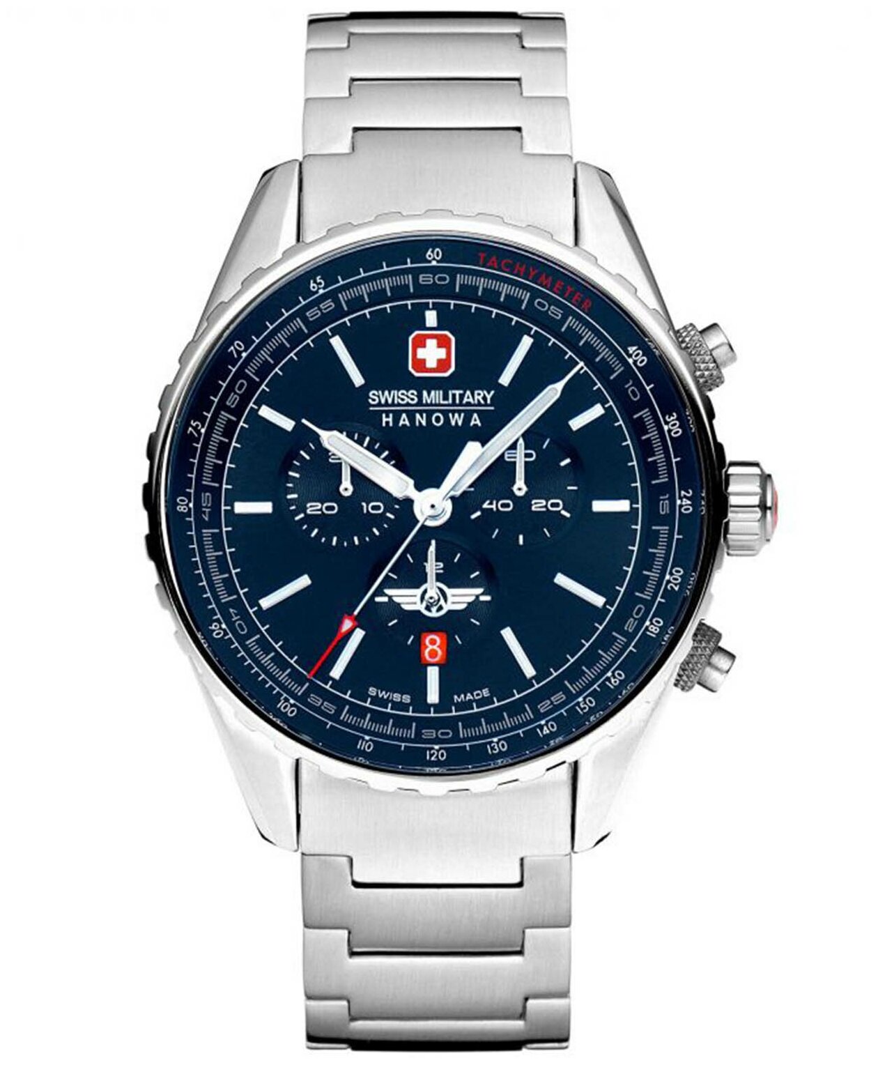 Мужские швейцарские водонепроницаемые наручные часы-хронограф Swiss Military Hanowa SMWGI0000304 с гарантией
