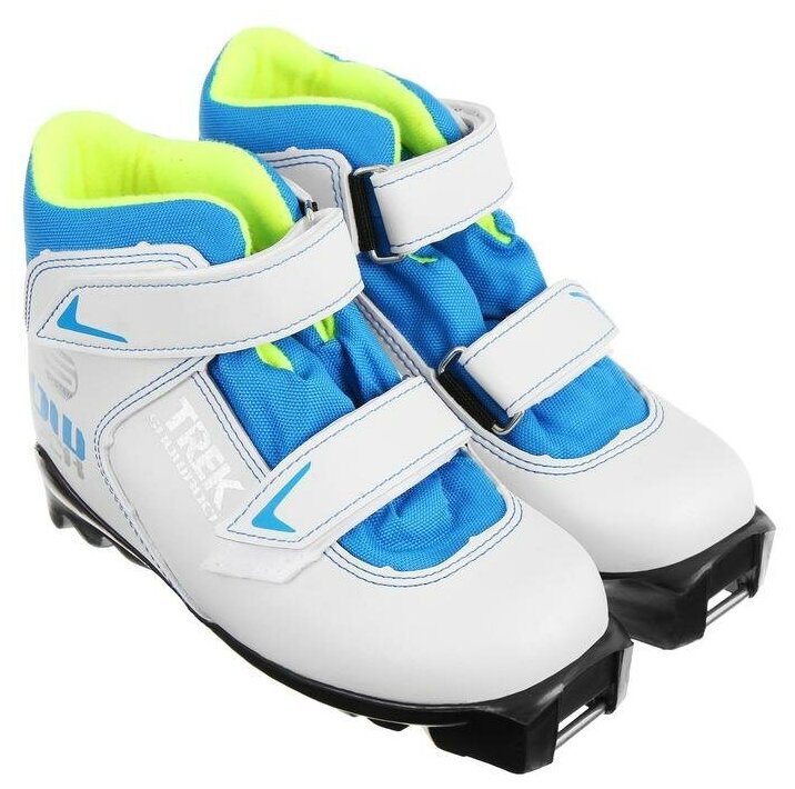 Ботинки лыжные Trek Snowrock SNS ИК, белый, лого синий, размер 29