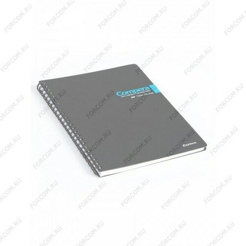 Блокнот на пружине Comix COMPERA BOND CPA5607 BLK/BU, А5, в линейку, 60 листов, черный/голубой