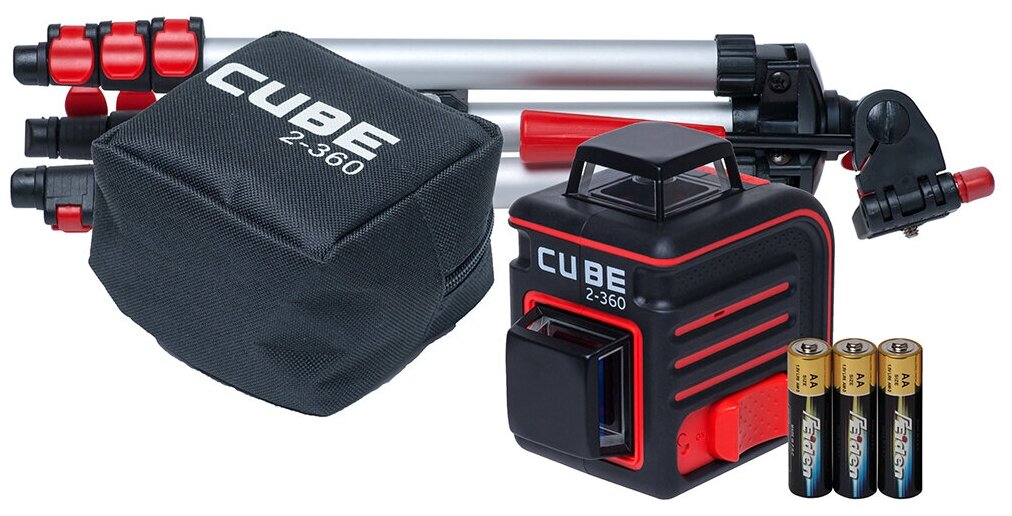 Уровень лазерный ADA Cube 2-360 Professional Edition 20(70)м ±3/10мм/м ±4° лазер2