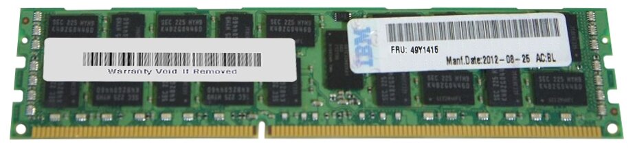 Модуль памяти IBM Rdimm DDR3 8Gb ECC Pc3-8500r CL7 1066MHz 2Rx4 1.35V Reg 49Y1416
