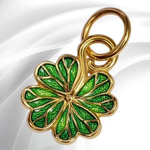 фото Подвеска vitacredo, серебро, 925 проба, чернение, золочение, размер 1.8 см.