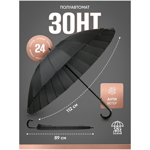 Зонт-трость Lantana Umbrella, черный