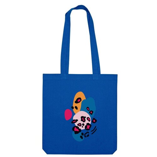 Сумка шоппер Us Basic, синий сумка яркая абстракция с леопардовыми пятнами бежевый