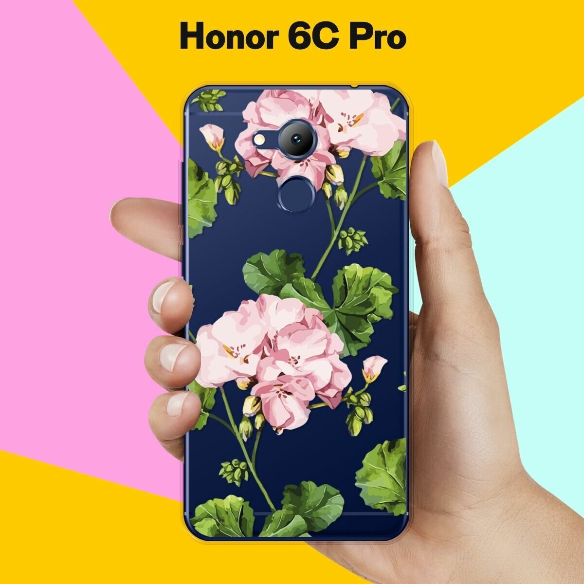 Силиконовый чехол на Honor 6C Pro Пионы / для Хонор 6Ц Про