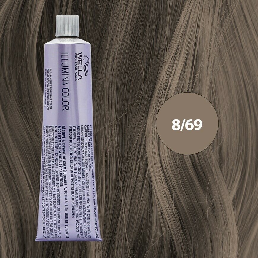 Wella Professional Illumina Color 8/69 светло-фиолетовый пепельный блонд 60 мл