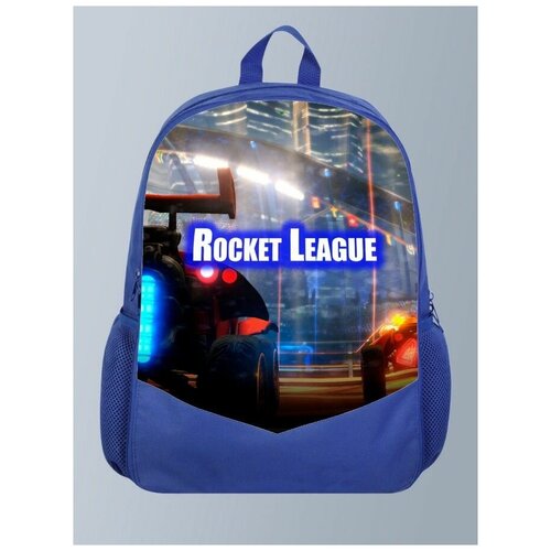фото Голубой рюкзак с принтом игры рокет лига rocket league - 85 brutbag