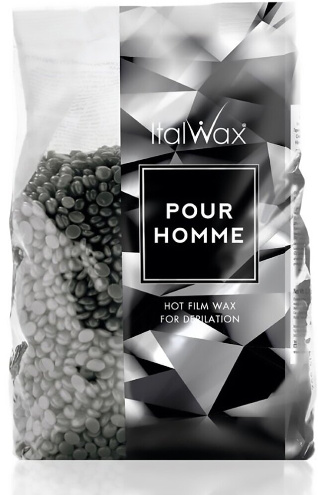ItalWax Воск горячий (пленочный) в гранулах для депиляции 1000 гр. мужской , Италия