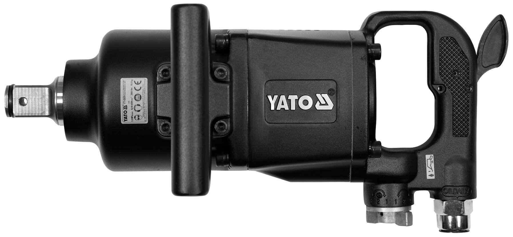 YATO Пневмогайковерт 1 ударный 2600 Nm 0,63 MPa 25.4mm 560 I/min короткий YT-0959