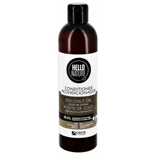 Кондиционер для волос `HELLO NATURE` COCONUT OIL с кокосовым маслом (увлажнение и восстановление) 300 мл