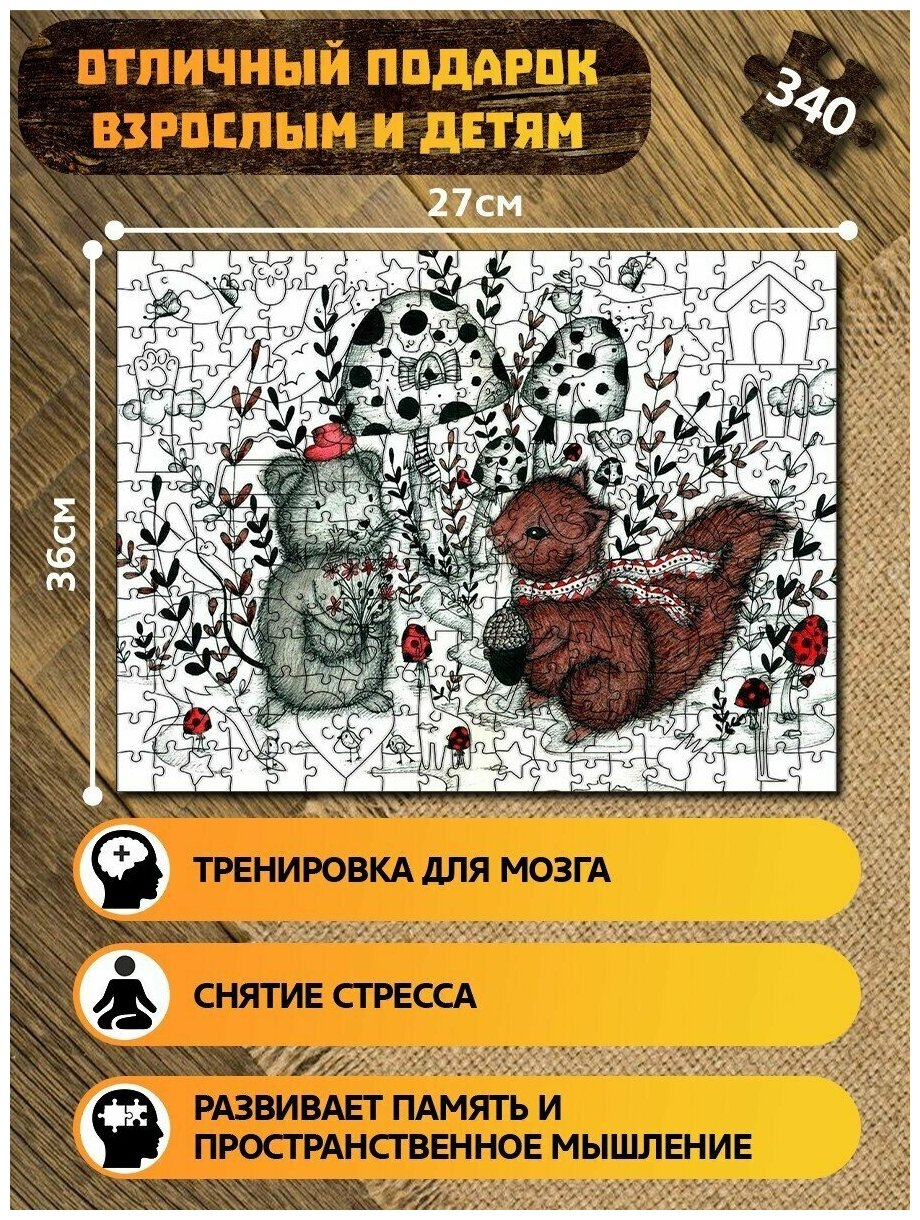 Пазлы из дерева с тематикой белка — купить по низкой цене на Яндекс Маркете