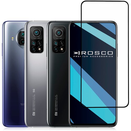 Защитное стекло ROSCO для Xiaomi Redmi Note 9S, Redmi Note 9 Pro, Mi 10T / Mi 10T Pro, Poco X3 / X3 Pro, Poco F3, Redmi K30 закаленное, легко наклеить