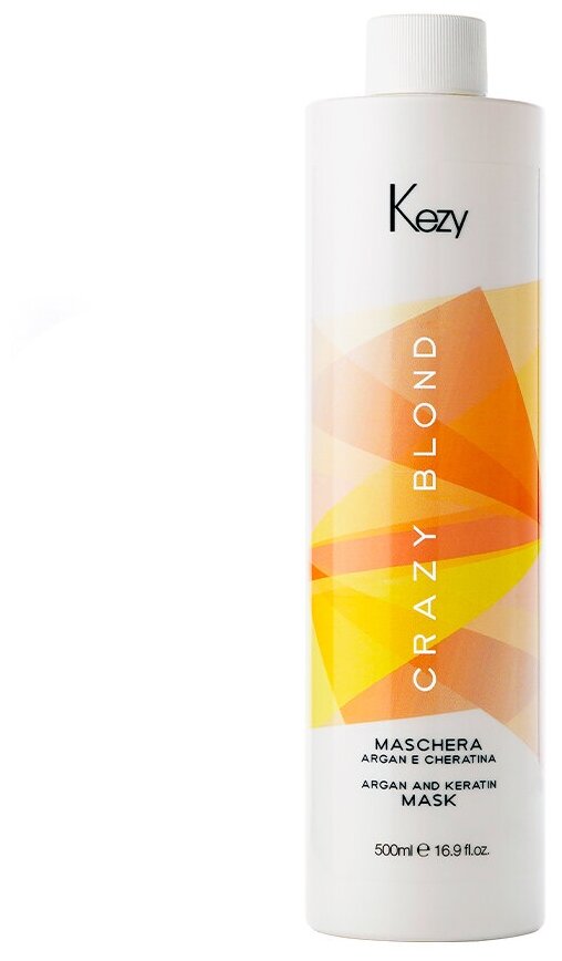 Kezy, Маска возвращающая жизненную силу и блеск поврежденным волосам Crazy Blond, 500 мл