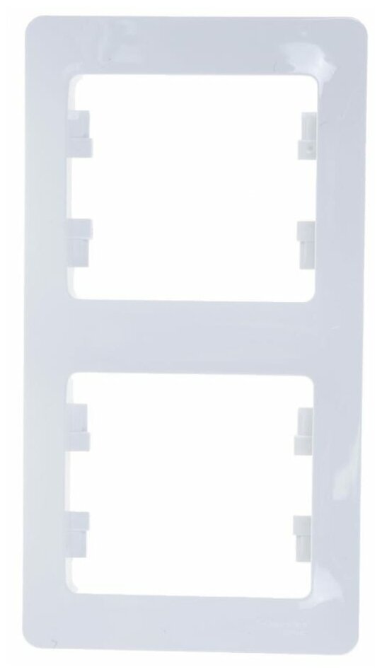 Вертикальная двухместная рамка Schneider Electric GLOSSA