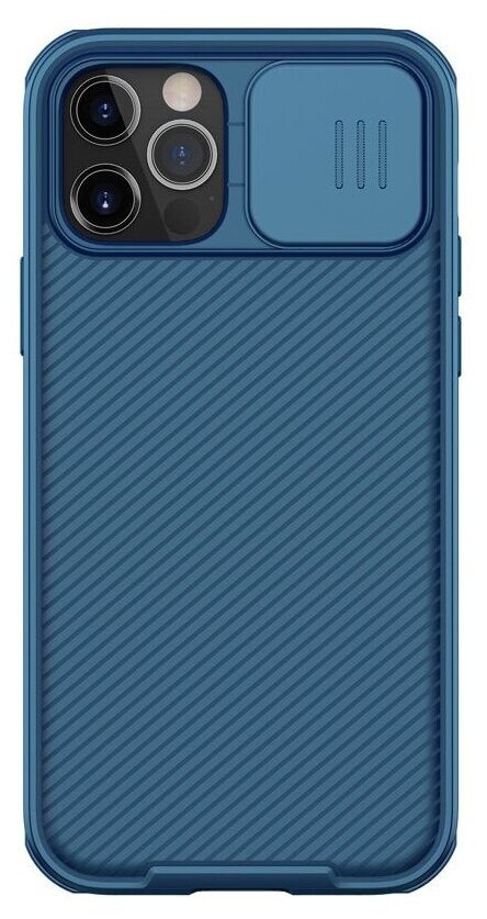 Накладка Nillkin CamShield Pro Case с защитой камеры для iPhone 12 / 12 Pro синий