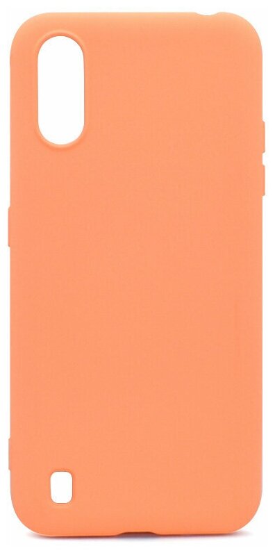 Силиконовый персиковый чехол Soft Touch для Samsung Galaxy A01