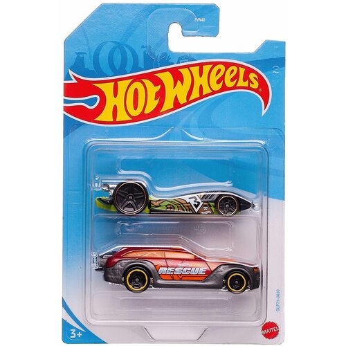 Набор машинок Mattel Hot Wheels упаковка из 2-х штук hot wheels игровой набор downtown в ассортименте hdr24 hdr25