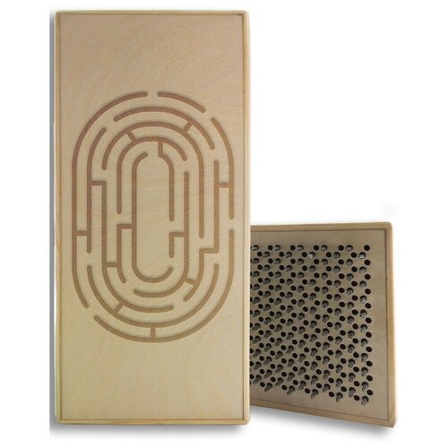 фото Доска садху для йоги с динамическими гвоздями лабиринт - 282 шаг 10мм woodart