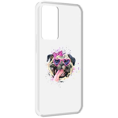 Чехол MyPads Веселая собака для OPPO Reno 8 Lite задняя-панель-накладка-бампер