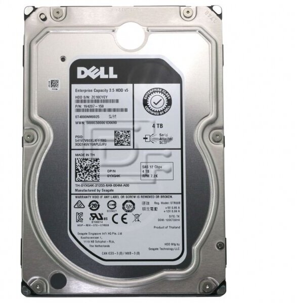 Жесткий диск Dell YXG4K 4Tb 7200 SAS 3,5" HDD