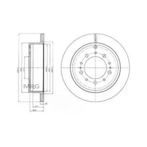 DELPHI BG4275 Диск тормозной задний TOYOTA LAND CRUISER 200 (345мм) BG4275
