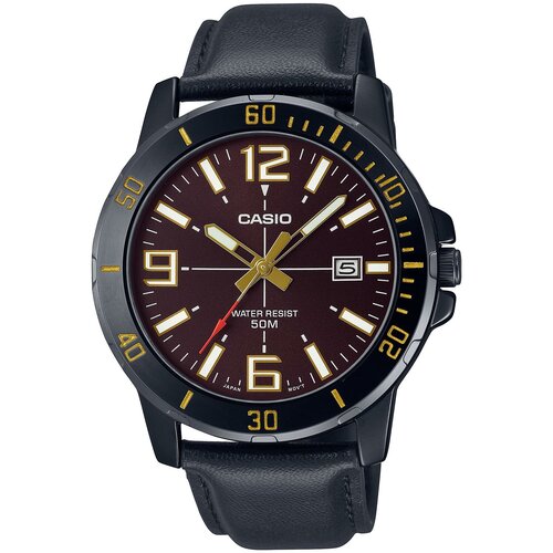 Наручные часы CASIO Collection MTP-VD01BL-5B, мультиколор, коричневый