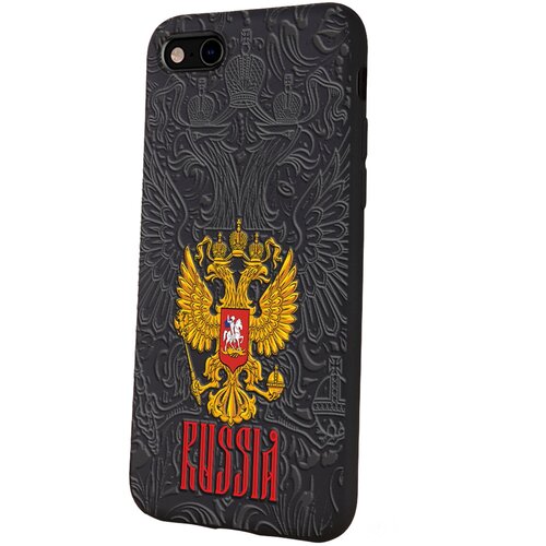 Силиконовый чехол Mcover для Apple iPhone 7 с рисунком Russia силиконовый чехол mcover для apple iphone 7 с рисунком russia орнамент