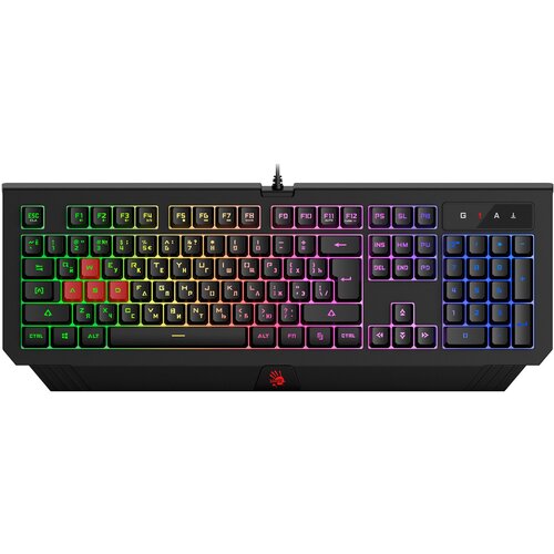 Клавиатура A4Tech Bloody B120N черный USB Multimedia for gamer LED подставка для запястий B120N 277800₽