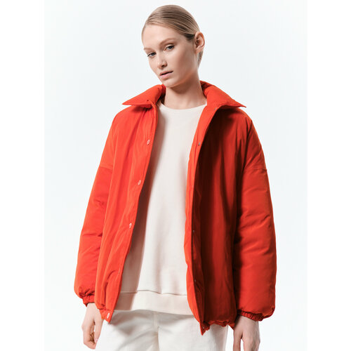 фото Ветровка calista утепленная куртка оверсайз, размер s, оранжевый