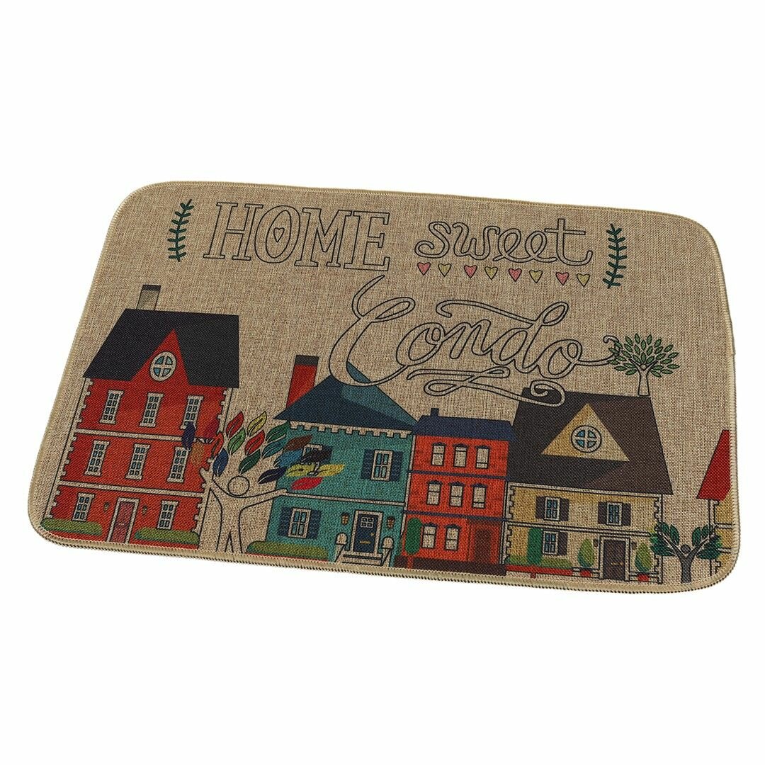 фото Коврик придверный для офиса и дома, "HOME SWEET CONDO", 40 х 60 см