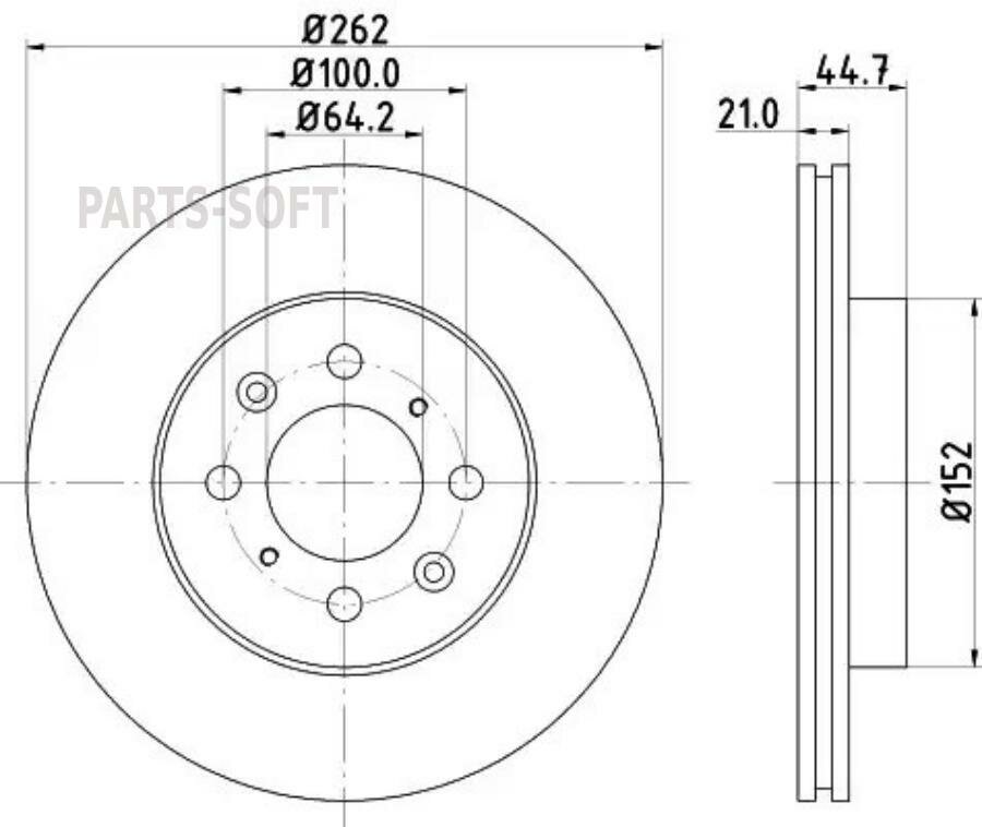 MINTEX MDC1023C Диск тормозной 200 Convertible (XW) 200 Coupe (XW) 200 Hatchback (RF) 25 Hatchback (RF) 400 (RT)