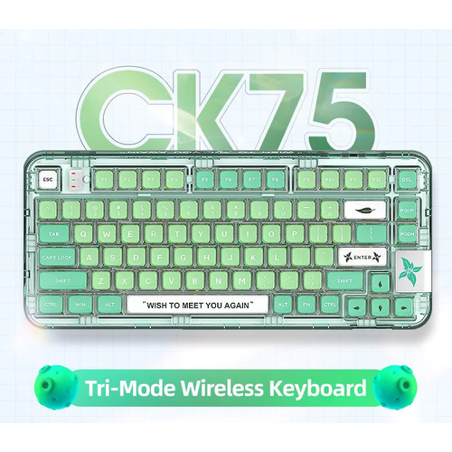 YUNZII Игровая клавиатура беспроводная CoolKiller CK75 Linear Английская раскладка зеленый 2599000₽